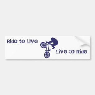 Pegatina Para Coche BMX Biker Ride vivirá en vivo