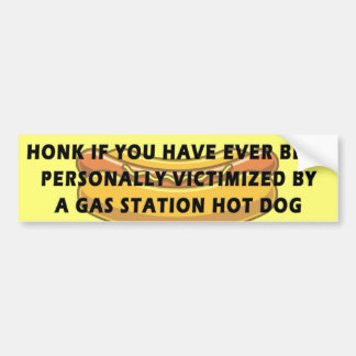Pegatina Para Coche Bocina Si.. Victimizado Por Un Hot Dog De Estación