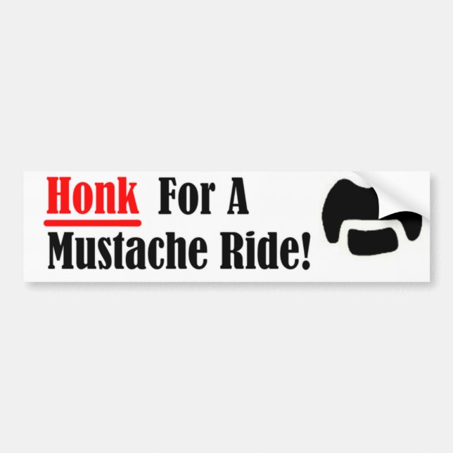 Pegatina Para Coche Bocinazo para un paseo del bigote (Frente)