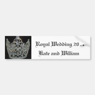 Pegatina Para Coche Boda Real/Kate/William