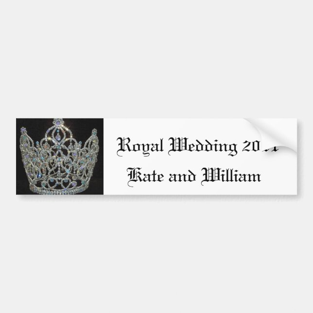 Pegatina Para Coche Boda Real/Kate/William (Frente)