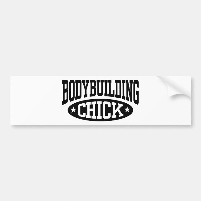 Pegatina Para Coche Bodybuilding Chick (Frente)