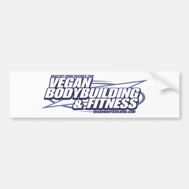 Pegatina Para Coche Bodybuilding del vegano de VBB_logo (Frente)