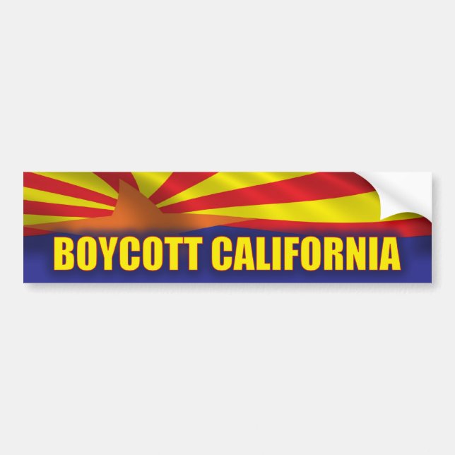 Pegatina Para Coche Boicoteo California - ayuda Arizona (Frente)