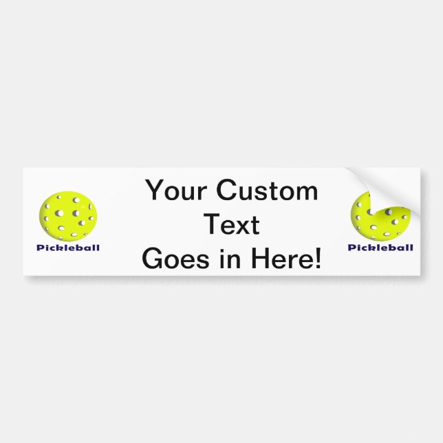 Pegatina Para Coche bola n text.png del pickleball apenas (Frente)