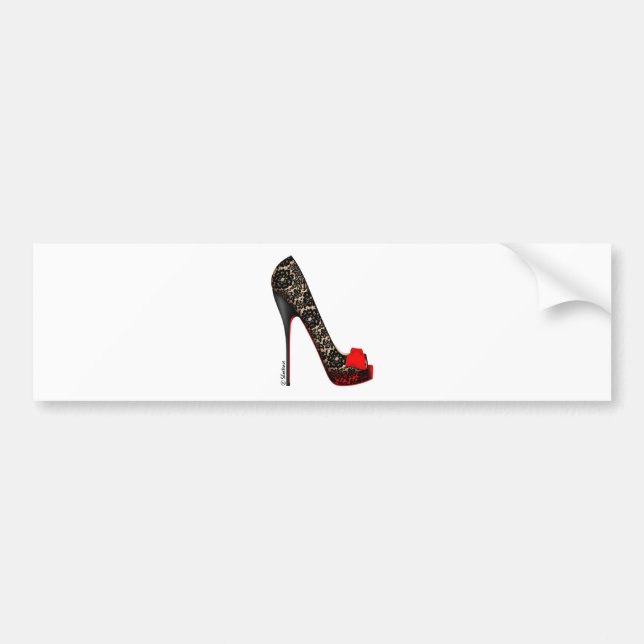 Pegatina Para Coche Bomba de la plataforma del peep toe (Frente)