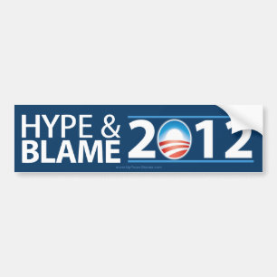 Pegatina Para Coche Bombo y culpa 2012 - Barack Obama anti