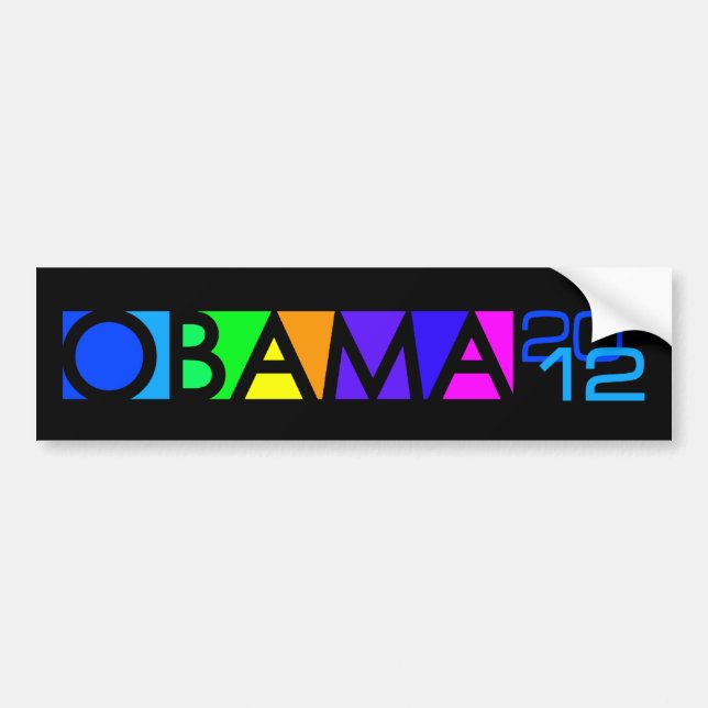 Pegatina Para Coche Bompersticker de OBAMA 2012 (Frente)