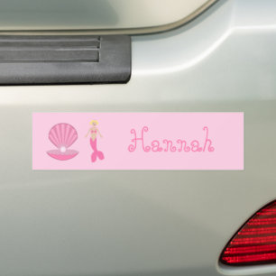 Pegatina Para Coche Bonito Fantasía rosa Mermaid