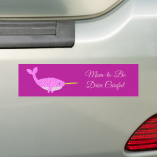 Pegatina Para Coche Bonito niña rosa Personalizado Narwher mamá será
