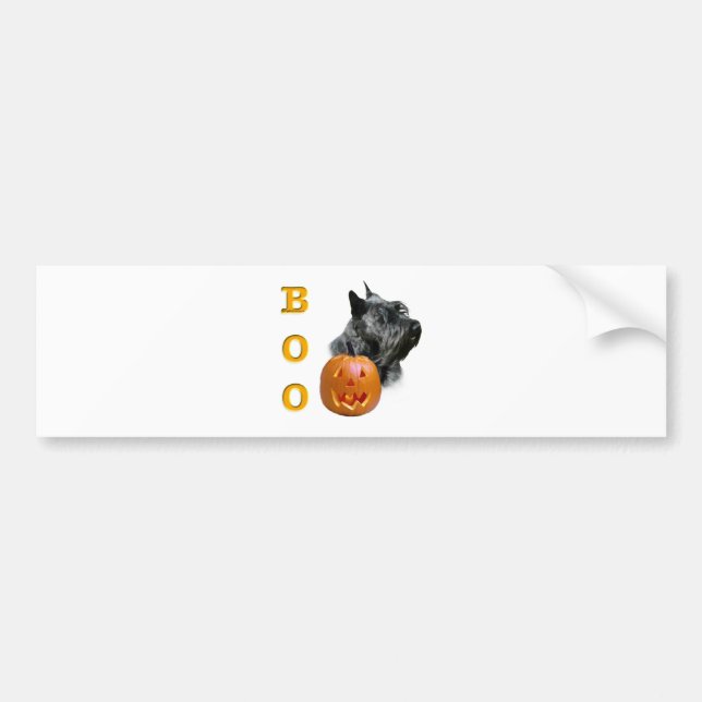 Pegatina Para Coche Boo de Scottish Terrier (negro) (Frente)