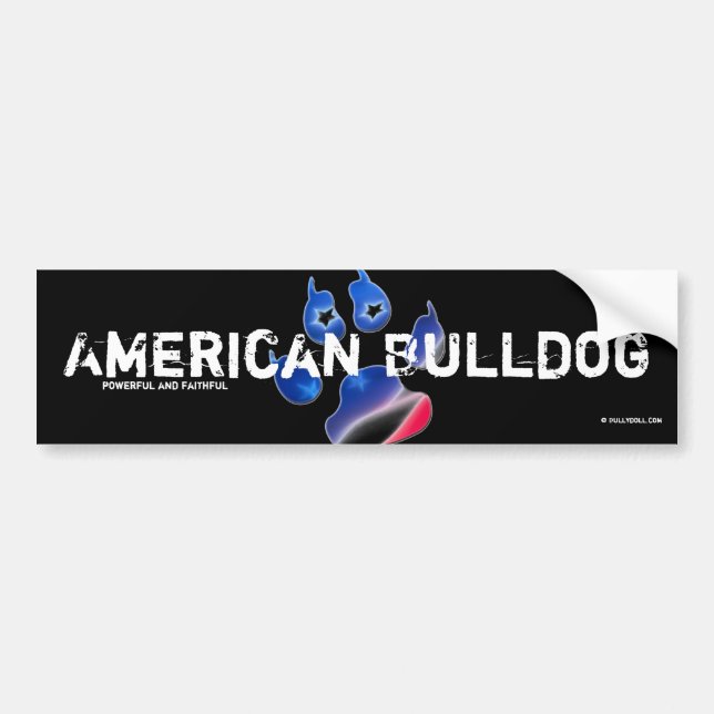 Pegatina Para Coche Bordador American Bulldog (Frente)