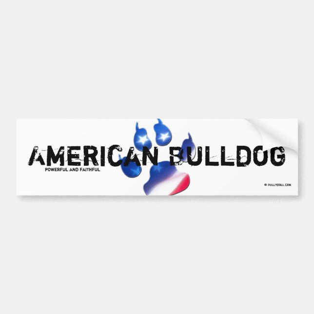 Pegatina Para Coche Bordador American Bulldog (Frente)