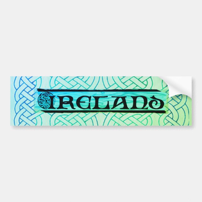 Pegatina Para Coche Bordador, pegatina, Irlanda, nudo celta, (Frente)