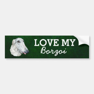 Pegatina Para Coche Borzoi Bumper Sticker
