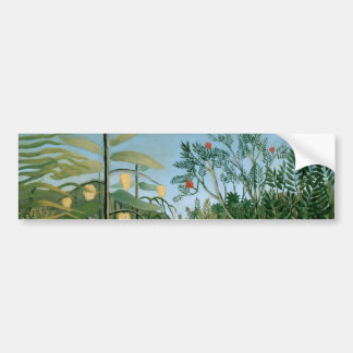 Pegatina Para Coche Bosque tropical, Henri Rousseau