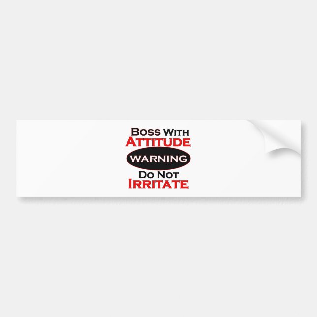 Pegatina Para Coche Boss con actitud (Frente)