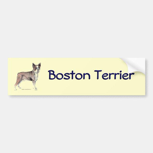 Pegatina Para Coche Boston Terrier (Frente)