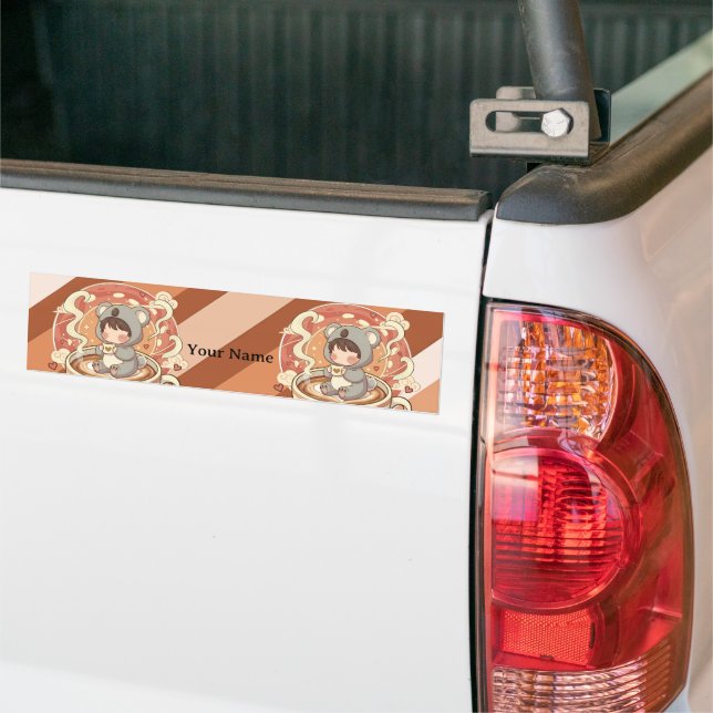 Pegatina Para Coche  Botanical Nature Lover Chibi Koala Sticker (En Camión)