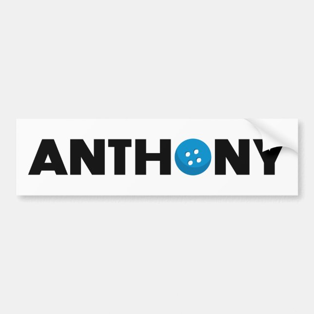 Pegatina Para Coche botón Anthony (Frente)
