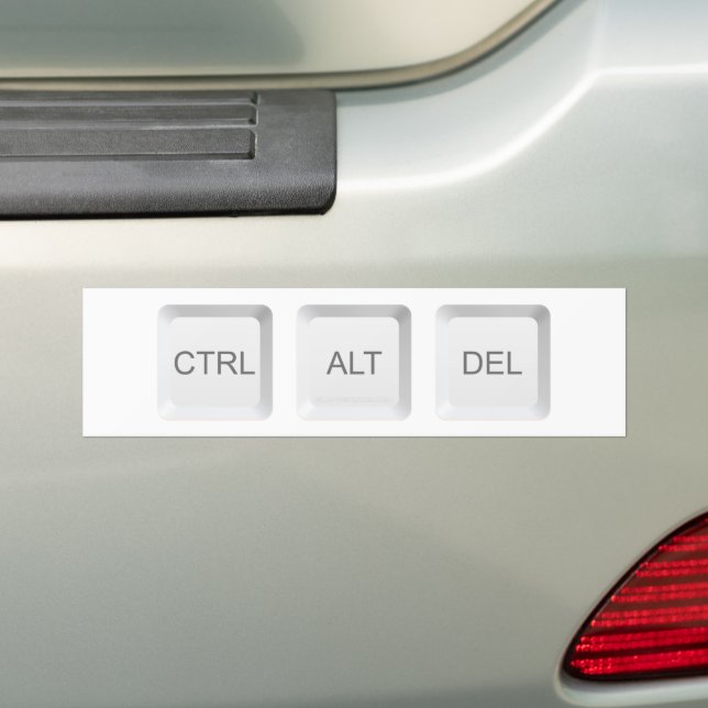 Pegatina Para Coche Botón del teclado de computadora CTRL ALT DEL de S (en coche)