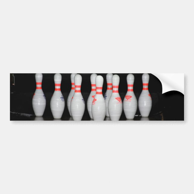 Pegatina Para Coche Bowling Pin (Frente)