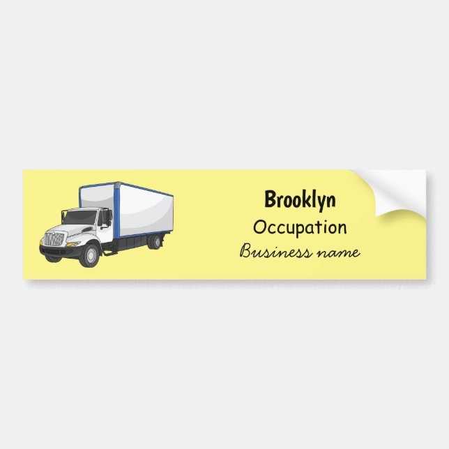 Pegatina Para Coche Box truck cartoon illustration (Frente)