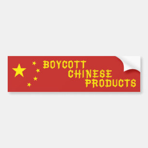 Pegatina Para Coche Boycott Chinese Products