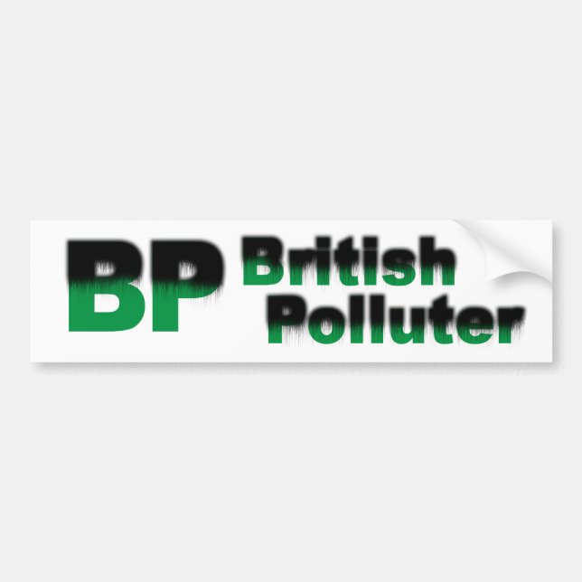 Pegatina Para Coche BP: Contaminador británico (Frente)