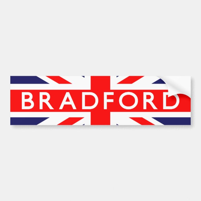 Pegatina Para Coche Bradford: Bandera británica (Frente)