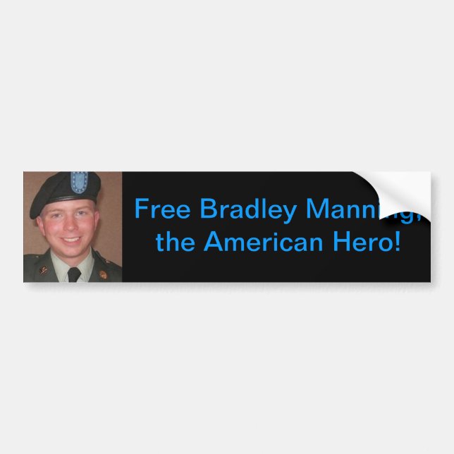 Pegatina Para Coche bradley-manning, Free Bradley (Frente)