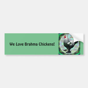 Pegatina Para Coche Brahma: Fancy Dark Rooster
