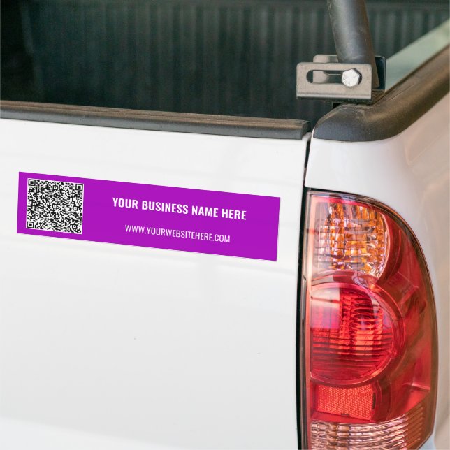 Pegatina Para Coche Branded Promotional QR Code Bumper Sticker Example (En Camión)