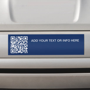 Pegatina Para Coche Branding QR Code Navy Blue Text Business Corporate