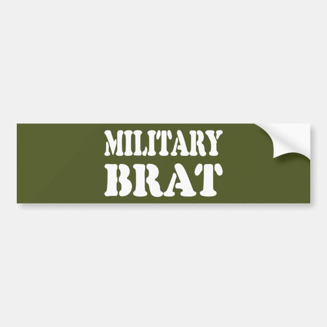PEGATINA PARA COCHE BRAT MILITAR (Frente)