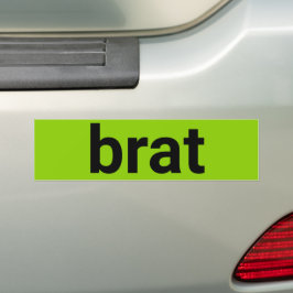 Pegatina Para Coche Brat moderna typography black lime green cool