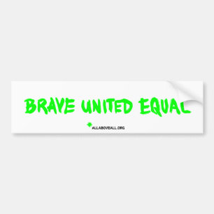 Pegatina Para Coche Brave el igual unido - blanco