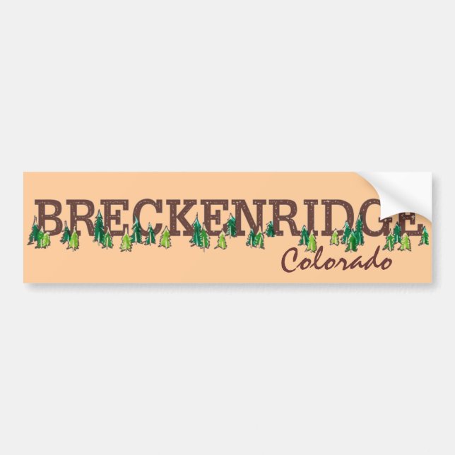 Pegatina Para Coche Breckenridge Colorado bumpersticker (Frente)