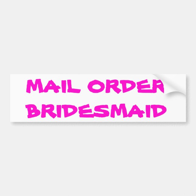 Pegatina Para Coche Bridesmaid de pedido de correo (Frente)