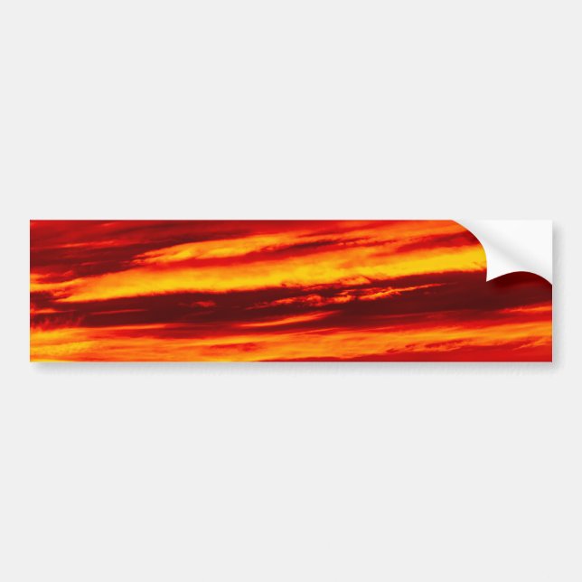 Pegatina Para Coche Brillante Red Sunset (Frente)