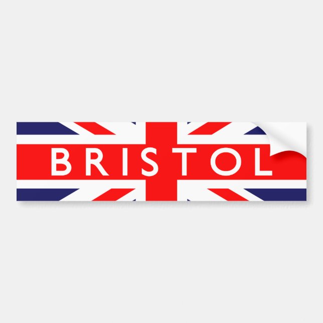 Pegatina Para Coche Bristol : Bandera británica (Frente)