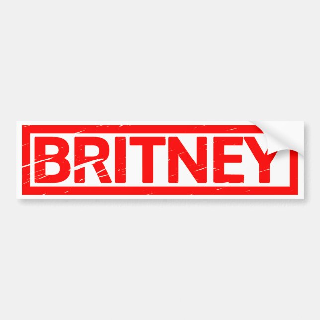 Pegatina Para Coche Britney Stamp (Frente)