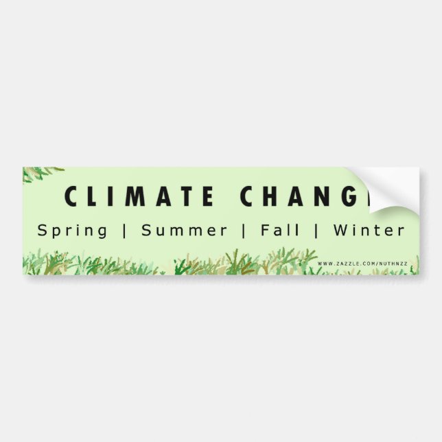 Pegatina Para Coche Broma del cambio de clima (Frente)