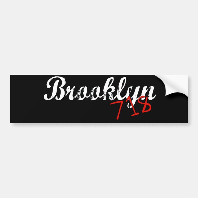 Pegatina Para Coche Brooklyn 718 (Frente)