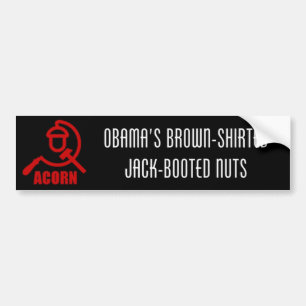 Pegatina Para Coche Brown-Shirted de Obama Jack-Pateó nueces