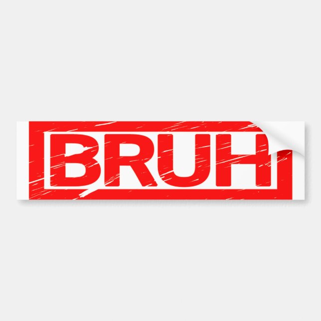 Pegatina Para Coche Bruh Stamp (Frente)