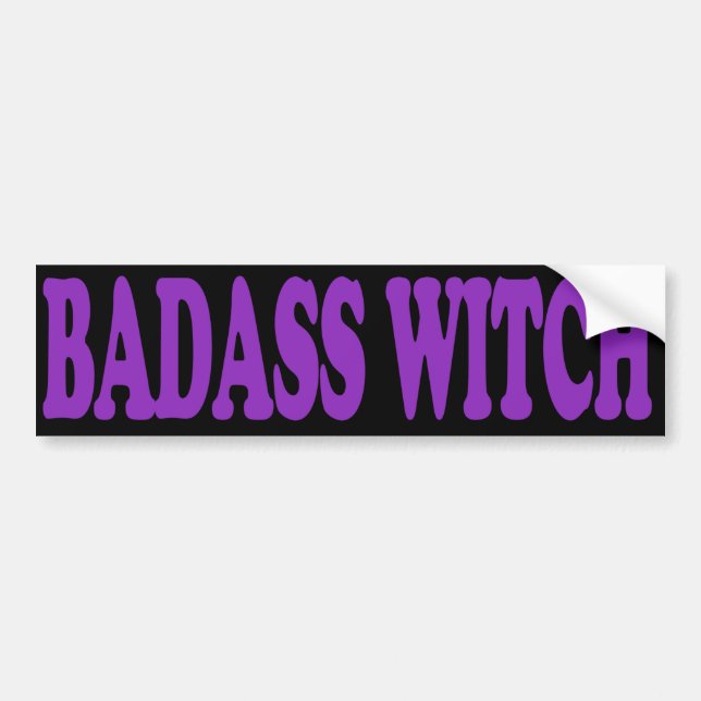 Pegatina Para Coche Bruja de Badass (Frente)