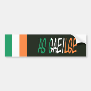 Pegatina Para Coche Bscnt de bandera gaeilge irlandesa
