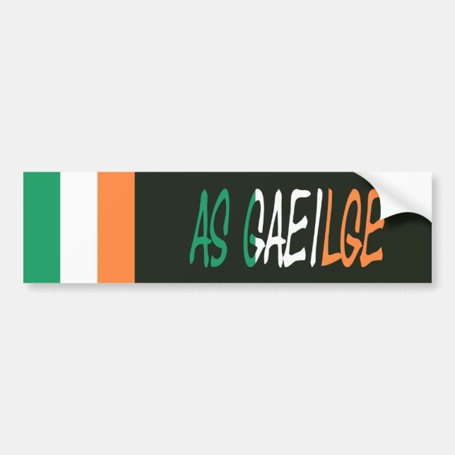 Pegatina Para Coche Bscnt de bandera gaeilge irlandesa (Frente)