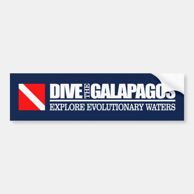 Pegatina Para Coche Bucear las Galápagos DF2 (Frente)